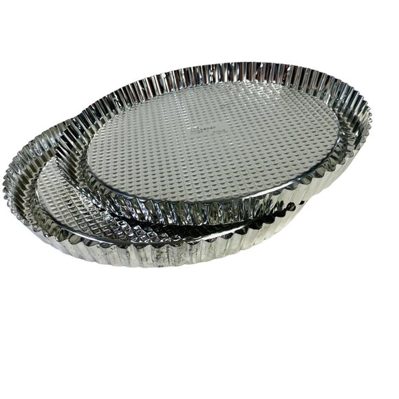 Pamper Chef Quiche Flan Pan Set of 2 Fluted Bakeware Baking Kitchen Pastry Tarts - Picture 7 of 14